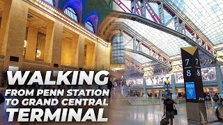 Walking NYC  Penn Station to Times Square amp Grand Central Terminal July 2021 [upl. by Anirod331]