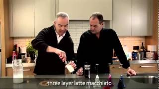 aerolatte  milk frother makes three layer caffè latte macchiato [upl. by Cianca296]