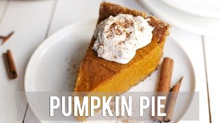 How to Make Pumpkin Pie  EASY  VEGAN RECIPE [upl. by Annaihr]