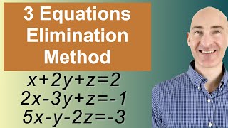 Solving Systems of 3 Equations Elimination [upl. by Alansen]