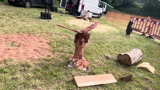 A fabulous range of wooden sculpture at Caerleon festival 2024 [upl. by Ynnej649]