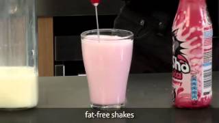 How to make a fat free milkshake using an aerolatte milk frother [upl. by Esinart686]