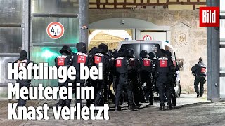 Gefängnismeuterei Polizei stürmt Knast in Thüringen  JVA Untermaßfeld [upl. by Yrogiarc]